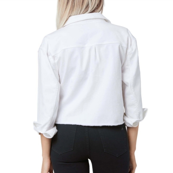 NWT Sam Edelman Aimmie Crop Denim Jacket M or L - Picture 3 of 4